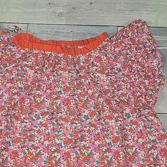 Goldie Lew Floral Print Cropped Shirt/Top sz Large - Picture 2 of 5